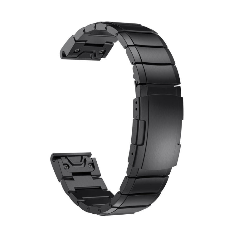 For Garmin Descent G1 22mm Titanium Alloy Quick Release Watch Band(Black) - Watch Bands by PMC Jewellery | Online Shopping South Africa | PMC Jewellery