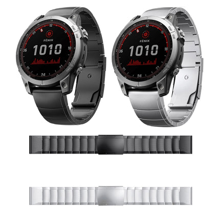 For Garmin Fenix 7 22mm Titanium Alloy Quick Release Watch Band(Black) - Watch Bands by PMC Jewellery | Online Shopping South Africa | PMC Jewellery