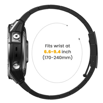 For Garmin Fenix 7 Pro 47mm 22mm Titanium Alloy Quick Release Watch Band(Black) - Watch Bands by PMC Jewellery | Online Shopping South Africa | PMC Jewellery