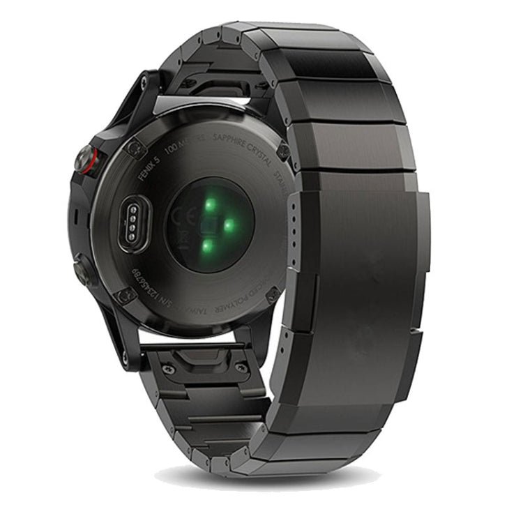 For Garmin Fenix 7X Solar 26mm Titanium Alloy Quick Release Watch Band(Black) - Watch Bands by PMC TechLife | Online Shopping South Africa | PMC TechLife