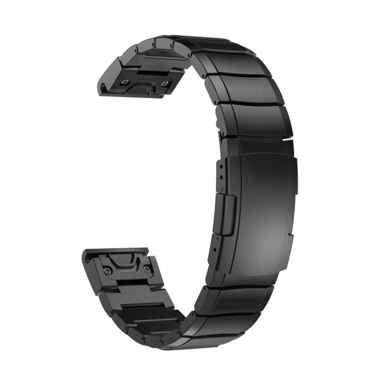 For Garmin Fenix 5X Plus Titanium Alloy Quick Release 26mm Watch Band(Black) - Watch Bands by PMC TechLife | Online Shopping South Africa | PMC TechLife | Buy Now Pay Later Mobicred