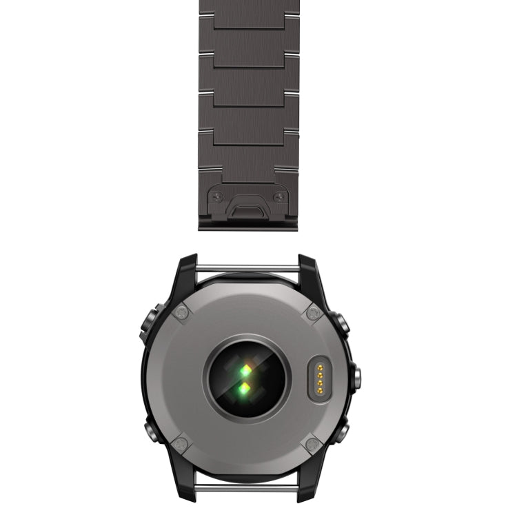 For Garmin Fenix 7X Solar 26mm Titanium Alloy Quick Release Watch Band(Black) - Watch Bands by PMC TechLife | Online Shopping South Africa | PMC TechLife