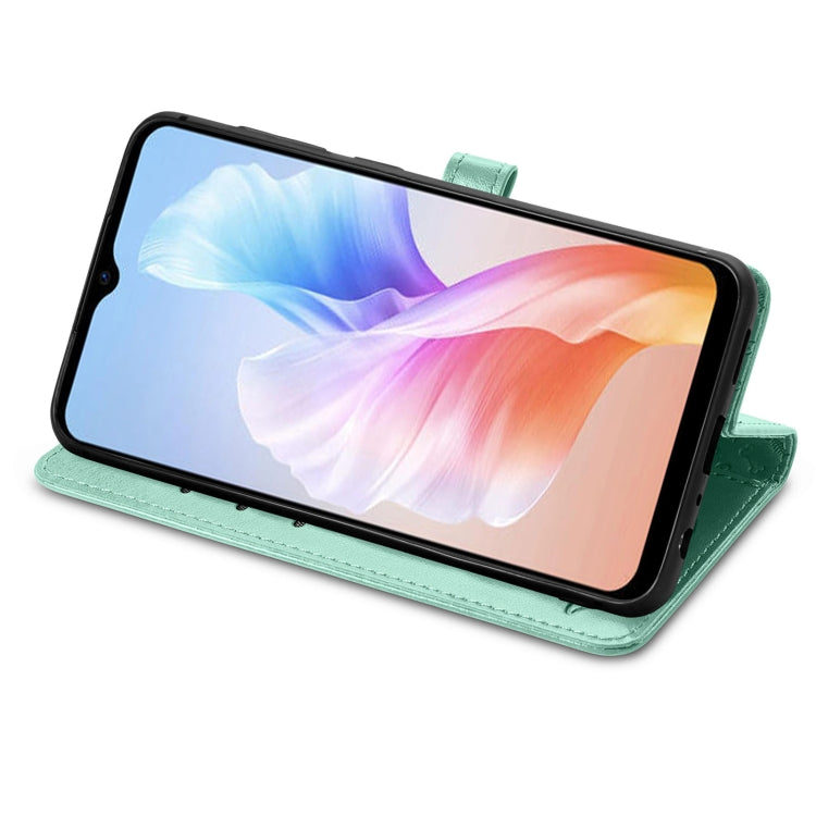 For DOOGEE X98 Pro / X98 Cat and Dog Embossed Leather Phone Case(Green) - Doogee Cases by PMC TechLife | Online Shopping South Africa | PMC TechLife | Buy Now Pay Later Mobicred