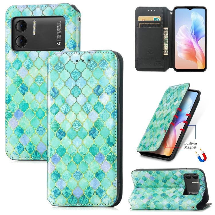 For DOOGEE X98 Pro / X98 CaseNeo Colorful Magnetic Leather Phone Case(Emeralds) - Doogee Cases by PMC Jewellery | Online Shopping South Africa | PMC Jewellery | Buy Now Pay Later Mobicred