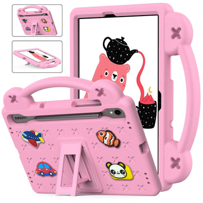 For Samsung Galaxy Tab S9 X710/X716B Handle Kickstand Children EVA Shockproof Tablet Case(Pink) - Galaxy Tab S9 Cases by PMC Jewellery | Online Shopping South Africa | PMC Jewellery | Buy Now Pay Later Mobicred