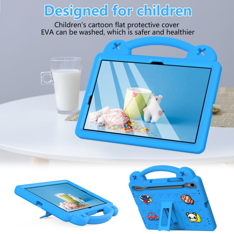 For Samsung Galaxy Tab S9 X710/X716B Handle Kickstand Children EVA Shockproof Tablet Case(Sky Blue) - Galaxy Tab S9 Cases by PMC Jewellery | Online Shopping South Africa | PMC Jewellery | Buy Now Pay Later Mobicred