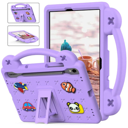 For Samsung Galaxy Tab S9 X710/X716B Handle Kickstand Children EVA Shockproof Tablet Case(Light Purple) - Galaxy Tab S9 Cases by PMC Jewellery | Online Shopping South Africa | PMC Jewellery | Buy Now Pay Later Mobicred