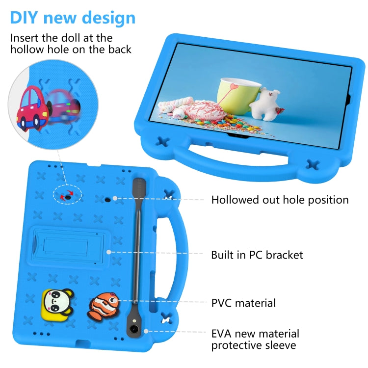 For Samsung Galaxy Tab S9 FE / X510N Handle Kickstand Children EVA Shockproof Tablet Case(Sky Blue) - Galaxy Tab S9 FE by PMC Jewellery | Online Shopping South Africa | PMC Jewellery