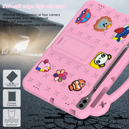 For Samsung Galaxy Tab S9 FE+ 12.4 X610N Handle Kickstand Children EVA Shockproof Tablet Case(Pink) - Galaxy Tab S9 FE+ by PMC Jewellery | Online Shopping South Africa | PMC Jewellery