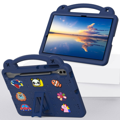 For Samsung Galaxy Tab S9 FE+ 12.4 X610N Handle Kickstand Children EVA Shockproof Tablet Case(Navy Blue) - Galaxy Tab S9 FE+ by PMC Jewellery | Online Shopping South Africa | PMC Jewellery | Buy Now Pay Later Mobicred