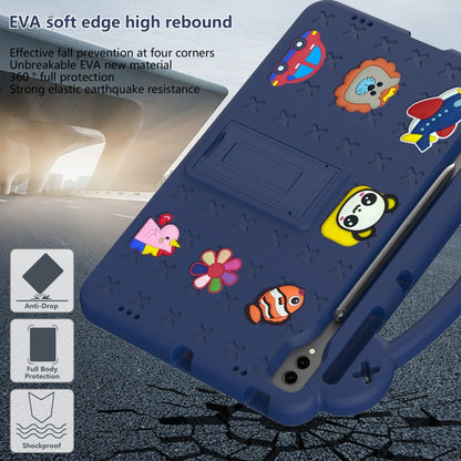 For Samsung Galaxy Tab S9 FE+ 12.4 X610N Handle Kickstand Children EVA Shockproof Tablet Case(Navy Blue) - Galaxy Tab S9 FE+ by PMC Jewellery | Online Shopping South Africa | PMC Jewellery | Buy Now Pay Later Mobicred