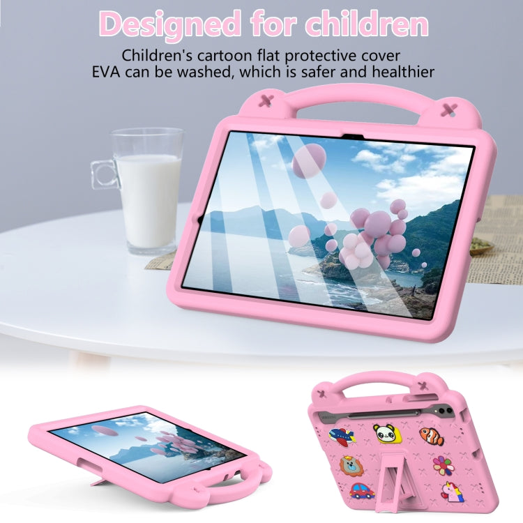 For Samsung Galaxy Tab S9+ 12.4 X810 Handle Kickstand Children EVA Shockproof Tablet Case(Pink) - Galaxy Tab S9+ Cases by PMC Jewellery | Online Shopping South Africa | PMC Jewellery | Buy Now Pay Later Mobicred