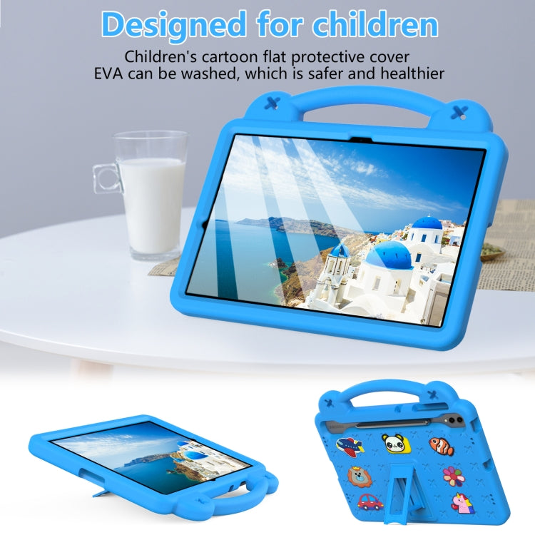 For Samsung Galaxy Tab S10+12.4 X820 Handle Kickstand Children EVA Shockproof Tablet Case(Sky Blue) - Tab S10+ Cases by PMC Jewellery | Online Shopping South Africa | PMC Jewellery | Buy Now Pay Later Mobicred