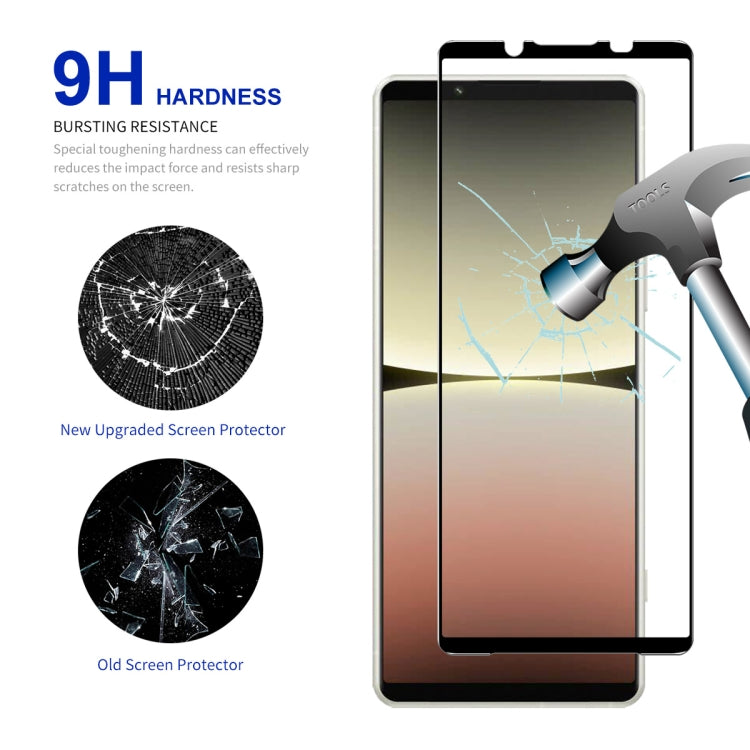 For Sony Xperia 5 V 10pcs ENKAY Full Glue High Aluminum-silicon Tempered Glass Film - Sony Tempered Glass by ENKAY | Online Shopping South Africa | PMC Jewellery | Buy Now Pay Later Mobicred