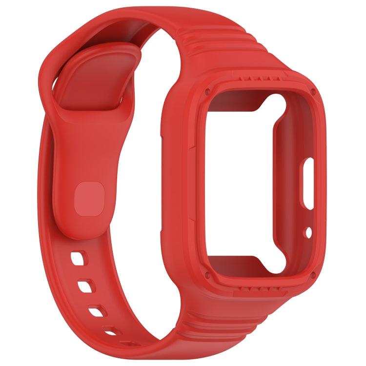 For Redmi Watch 3 Lite Integrated Fully Enclosed Silicone Watch Band(Red) - Watch Bands by PMC TechLife | Online Shopping South Africa | PMC TechLife | Buy Now Pay Later Mobicred