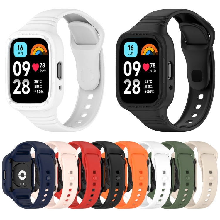 For Redmi Watch 3 Active Integrated Fully Enclosed Silicone Watch Band(Ink Blue) - Watch Bands by PMC TechLife | Online Shopping South Africa | PMC TechLife | Buy Now Pay Later Mobicred