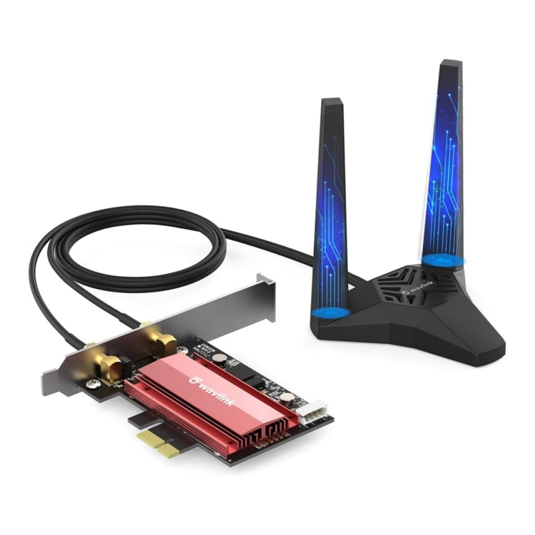 WAVLINK WN675X2-PCIE AX3000 PCIe WiFi Network Card 3000Mbps Tri-band Wireless Adapter - USB Network Adapter by WAVLINK | Online Shopping South Africa | PMC Jewellery | Buy Now Pay Later Mobicred