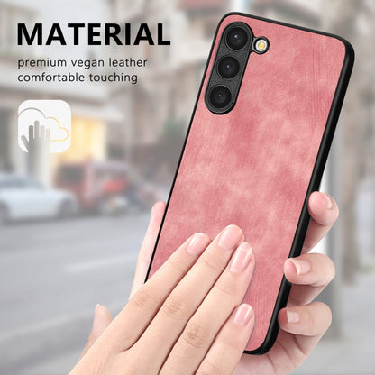 For Samsung Galaxy S25 5G Vintage Leather PC Back Cover Phone Case(Pink) - Galaxy S25 5G Cases by PMC Jewellery | Online Shopping South Africa | PMC Jewellery | Buy Now Pay Later Mobicred