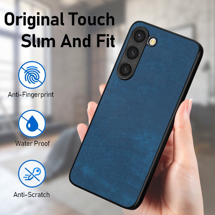 For Samsung Galaxy S25+ 5G Vintage Leather PC Back Cover Phone Case(Blue) - Galaxy S25+ 5G Cases by PMC Jewellery | Online Shopping South Africa | PMC Jewellery | Buy Now Pay Later Mobicred