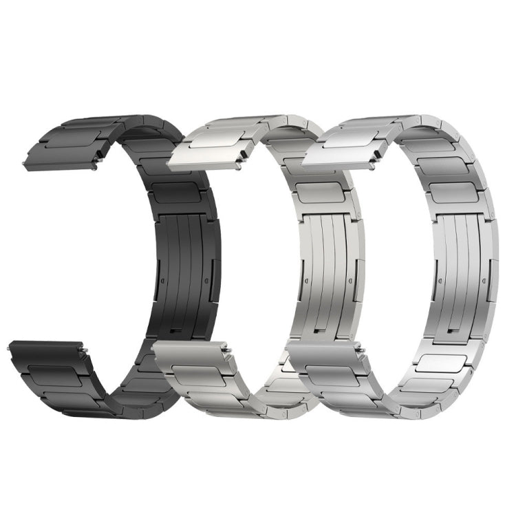 For Samsung Gear S3 Classic 22mm I-Shaped Titanium Alloy Watch Band(Black) - Watch Bands by PMC Jewellery | Online Shopping South Africa | PMC Jewellery