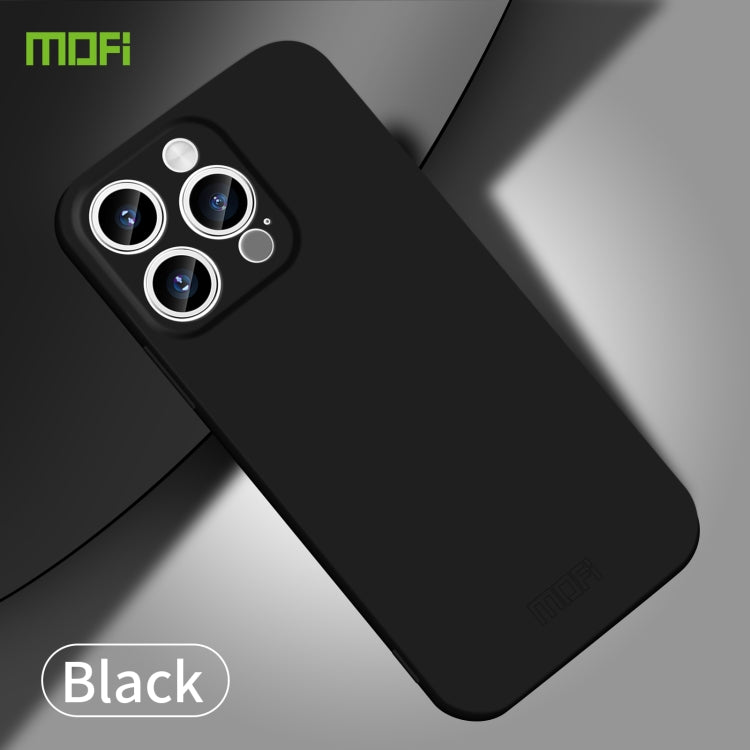 For iPhone 15 Pro Max MOFI Qin Series Skin Feel All-inclusive Silicone Phone Case(Black) - iPhone 15 Pro Max Cases by MOFI | Online Shopping South Africa | PMC Jewellery