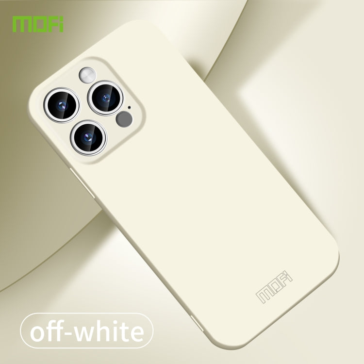 For iPhone 15 Pro Max MOFI Qin Series Skin Feel All-inclusive Silicone Phone Case(Beige) - iPhone 15 Pro Max Cases by MOFI | Online Shopping South Africa | PMC Jewellery