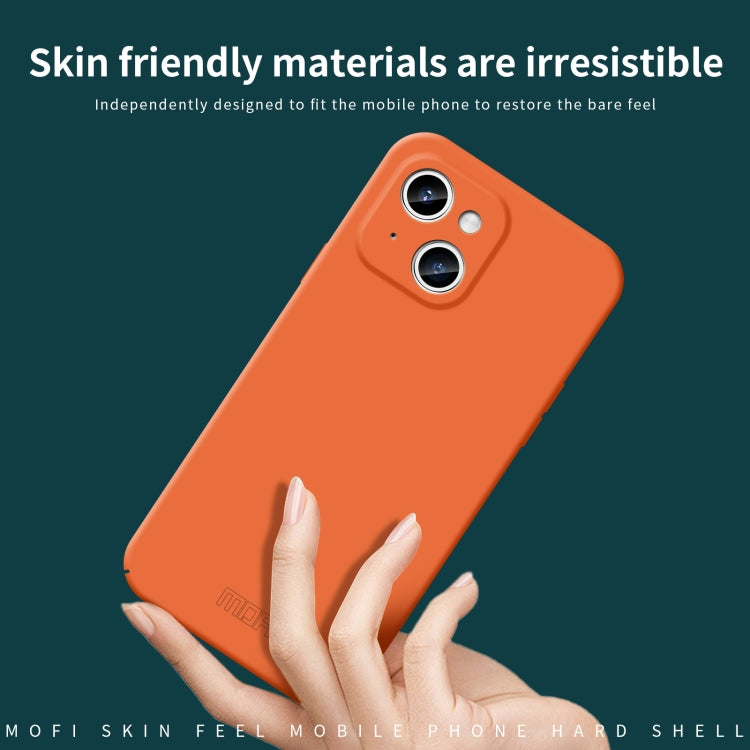 For iPhone 15 Plus MOFI Qin Series Skin Feel All-inclusive Silicone Phone Case(Orange) - iPhone 15 Plus Cases by MOFI | Online Shopping South Africa | PMC Jewellery