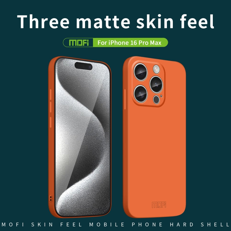 For iPhone 16 Pro Max MOFI Qin Series Skin Feel All-inclusive PC Phone Case(Orange) - iPhone 16 Pro Max Cases by MOFI | Online Shopping South Africa | PMC Jewellery | Buy Now Pay Later Mobicred