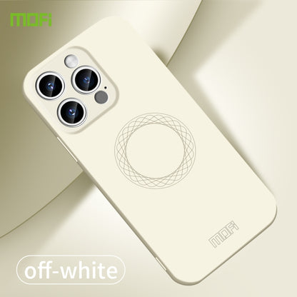 For iPhone 15 Pro Max MOFI Qin Series Magsafe Skin Feel All-inclusive Silicone Phone Case(Beige) - iPhone 15 Pro Max Cases by MOFI | Online Shopping South Africa | PMC Jewellery