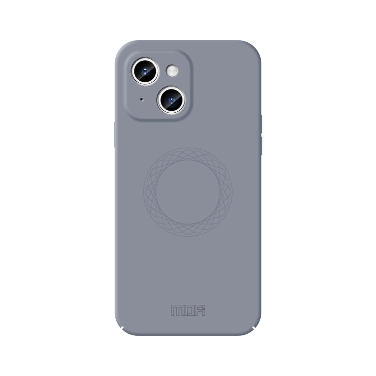 For iPhone 15 Plus MOFI Qin Series Magsafe Skin Feel All-inclusive Silicone Phone Case(Gray) - iPhone 15 Plus Cases by MOFI | Online Shopping South Africa | PMC Jewellery