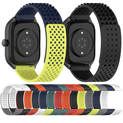 For Garmin VivoMove Style 20mm Holes Breathable 3D Dots Silicone Watch Band(Orange) - Watch Bands by PMC Jewellery | Online Shopping South Africa | PMC Jewellery