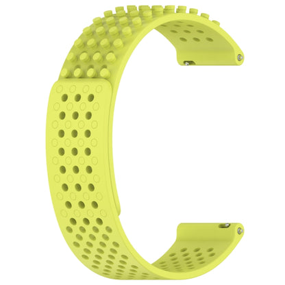 For Xiaomi Watch S2 42mm 22mm Holes Breathable 3D Dots Silicone Watch Band(Lime Green) - Watch Bands by PMC Jewellery | Online Shopping South Africa | PMC Jewellery