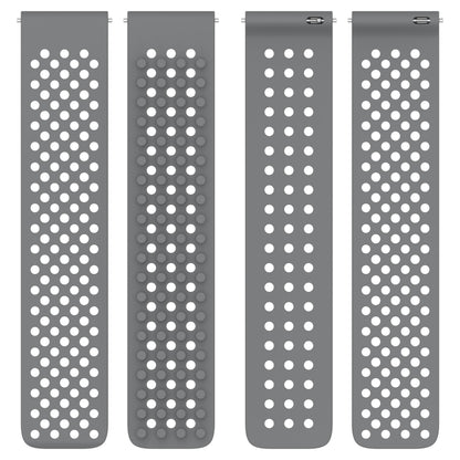 For Xiaomi Haylou GST LS09B 22mm Holes Breathable 3D Dots Silicone Watch Band(White+Black) - Watch Bands by PMC Jewellery | Online Shopping South Africa | PMC Jewellery