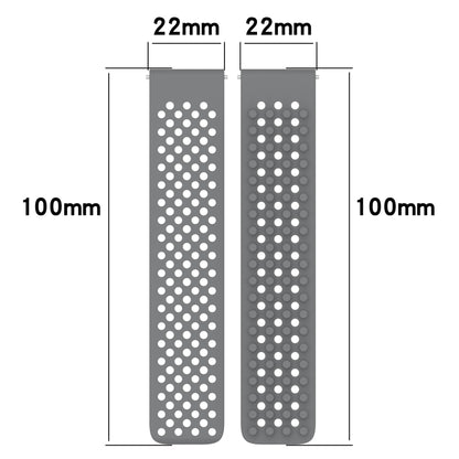 For Xiaomi Haylou GST LS09B 22mm Holes Breathable 3D Dots Silicone Watch Band(Olive Green) - Watch Bands by PMC Jewellery | Online Shopping South Africa | PMC Jewellery