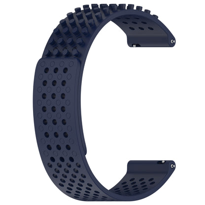 For Amazfit GTR 3 22mm Holes Breathable 3D Dots Silicone Watch Band(Midnight Blue) - Watch Bands by PMC Jewellery | Online Shopping South Africa | PMC Jewellery