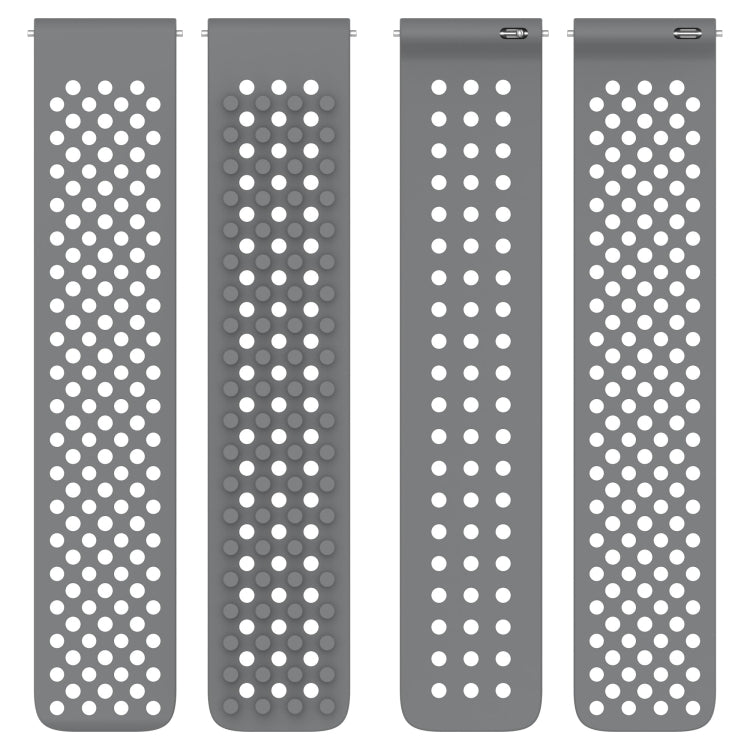 For Samsung Galaxy Watch3 45mm 22mm Holes Breathable 3D Dots Silicone Watch Band(White+Grey) - Watch Bands by PMC Jewellery | Online Shopping South Africa | PMC Jewellery