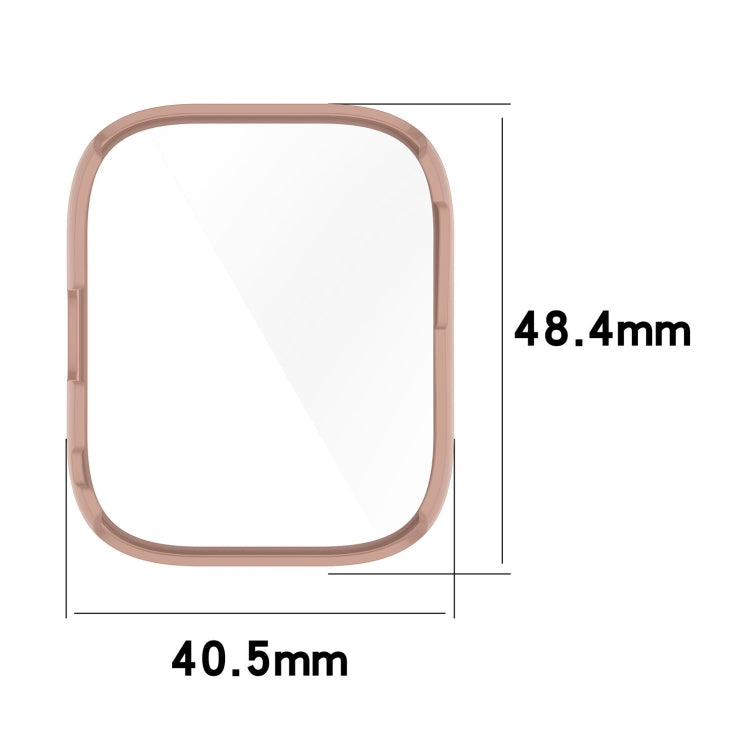 For Amazfit Bip 5 Tempered Film Integrated PC Watch Protective Case(Blue) - Watch Cases by PMC TechLife | Online Shopping South Africa | PMC TechLife | Buy Now Pay Later Mobicred