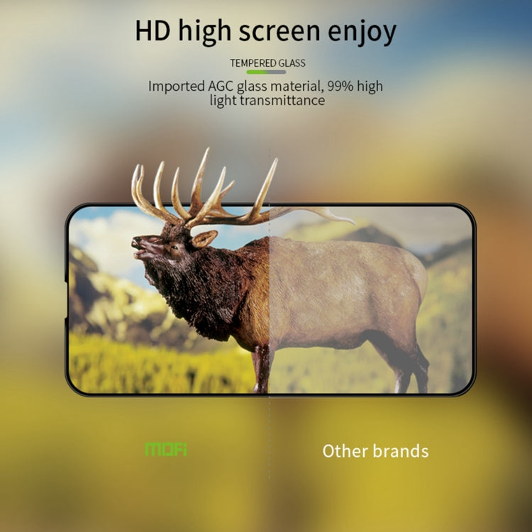 For iPhone 16 Plus MOFI 9H 3D Explosion-proof Curved Screen Tempered Glass Film(Black) - iPhone 16 Plus Tempered Glass by MOFI | Online Shopping South Africa | PMC TechLife | Buy Now Pay Later Mobicred