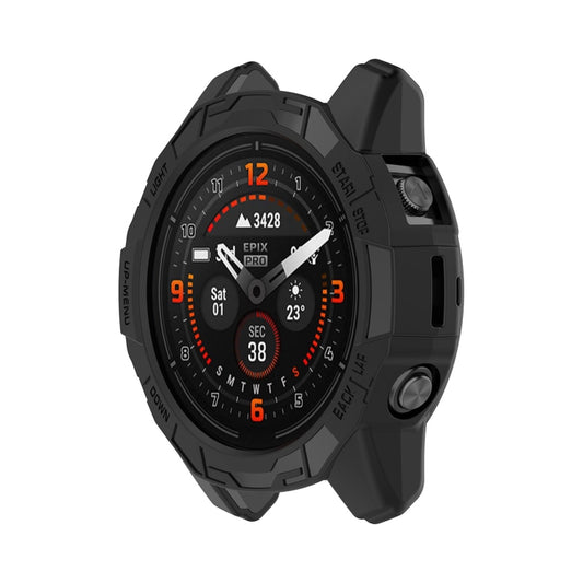 For Garmin Epix Pro 47mm / Fenix 7 / 7 Pro ENKAY Hat-Prince TPU Armor Designed Watch Protective Case(Black) - Watch Cases by ENKAY | Online Shopping South Africa | PMC Jewellery