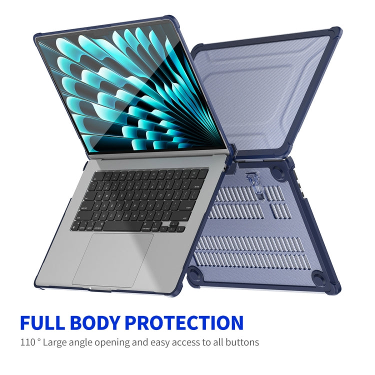 For MacBook Air 15.3 A2941 ENKAY Hat-Prince 3 in 1 Protective Bracket Case Cover Hard Shell with TPU Keyboard Film / PET Screen Protector, Version:US(Black) - MacBook Air Cases by ENKAY | Online Shopping South Africa | PMC Jewellery | Buy Now Pay Later Mobicred