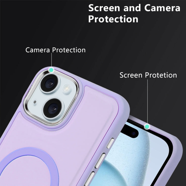 For iPhone 15 Pro Imitation Liquid Skin Feel Plating Magsafe Phone Case(Purple) - iPhone 15 Plus Cases by PMC Jewellery | Online Shopping South Africa | PMC Jewellery