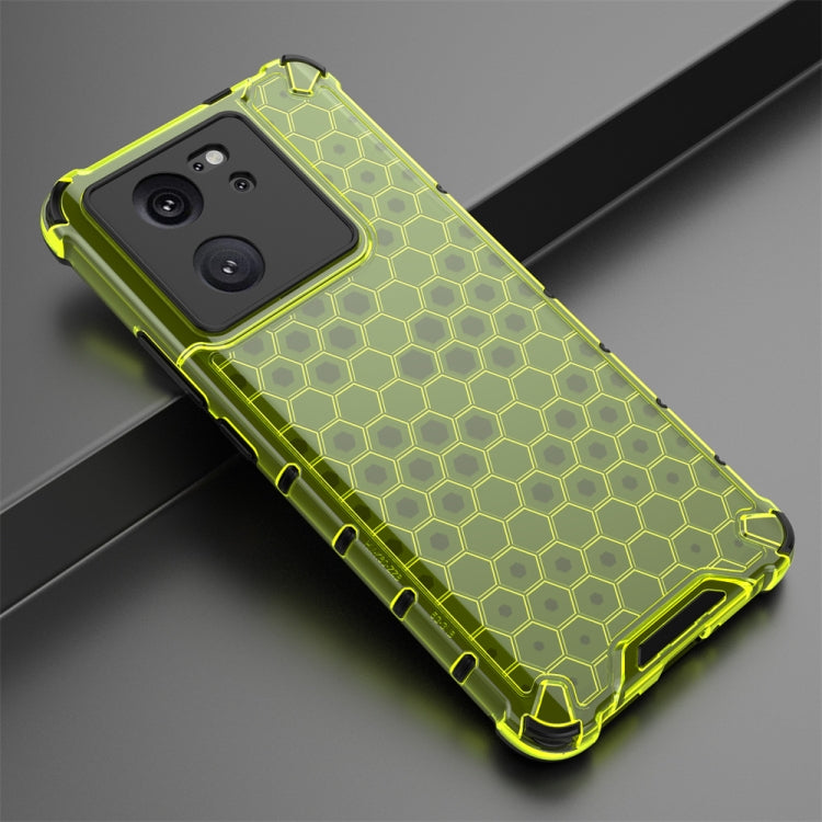 For Xiaomi 13T Pro Shockproof Honeycomb Phone Case(Green) - Xiaomi Cases by PMC TechLife | Online Shopping South Africa | PMC TechLife | Buy Now Pay Later Mobicred