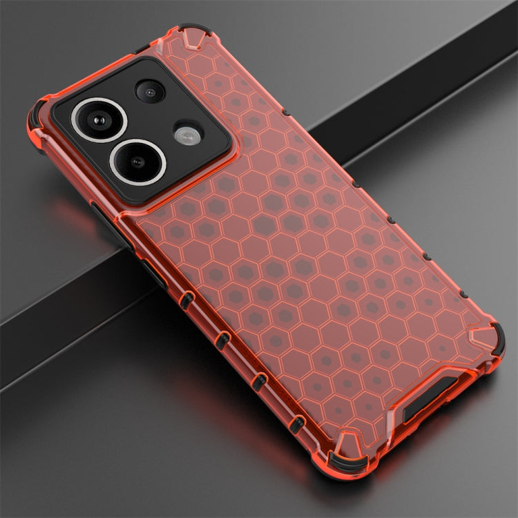 For Redmi Note 13 Pro 5G Shockproof Honeycomb Phone Case(Red) - Note 13 Pro Cases by PMC TechLife | Online Shopping South Africa | PMC TechLife