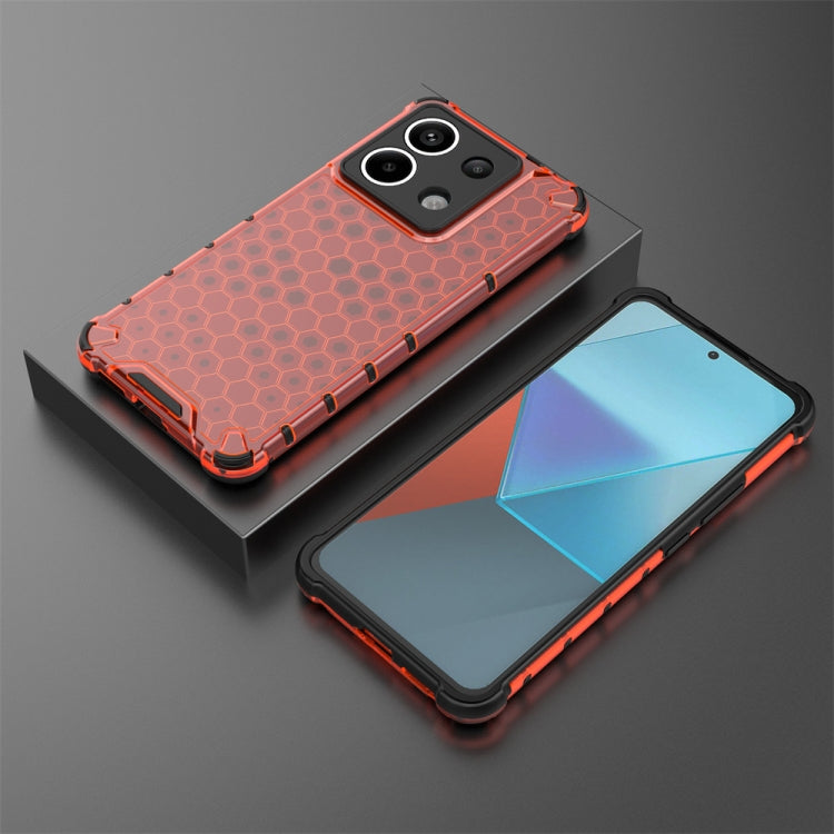 For Redmi Note 13 Pro 5G Shockproof Honeycomb Phone Case(Red) - Note 13 Pro Cases by PMC TechLife | Online Shopping South Africa | PMC TechLife