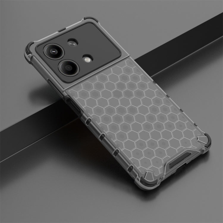 For Redmi Note 13R Pro Shockproof Honeycomb Phone Case(Black) - Xiaomi Cases by PMC TechLife | Online Shopping South Africa | PMC TechLife | Buy Now Pay Later Mobicred