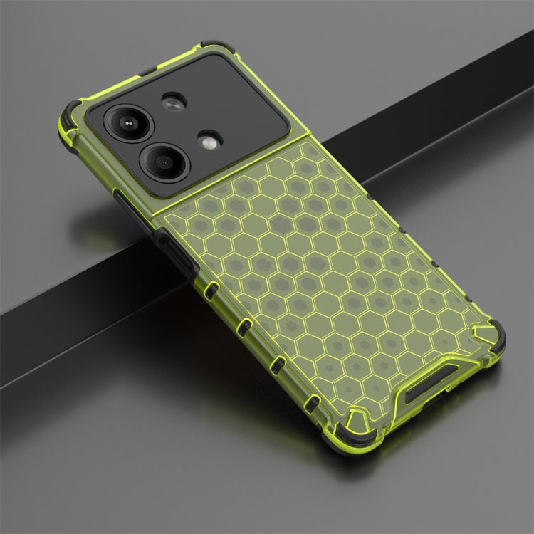 For Redmi Note 13R Pro Shockproof Honeycomb Phone Case(Green) - Xiaomi Cases by PMC Jewellery | Online Shopping South Africa | PMC Jewellery | Buy Now Pay Later Mobicred