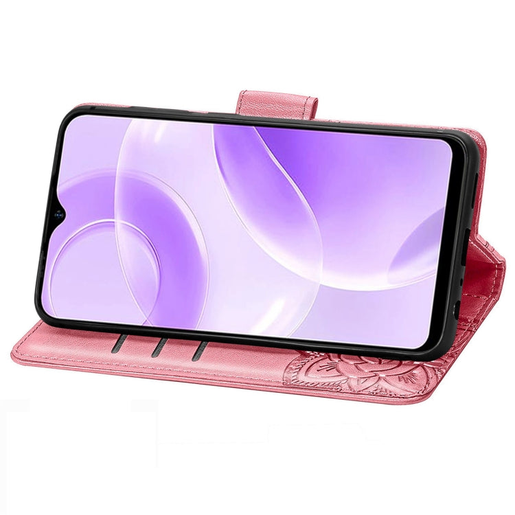 For Ulefone Note 15 Butterfly Love Flower Embossed Leather Phone Case(Pink) - Ulefone Cases by PMC Jewellery | Online Shopping South Africa | PMC Jewellery | Buy Now Pay Later Mobicred