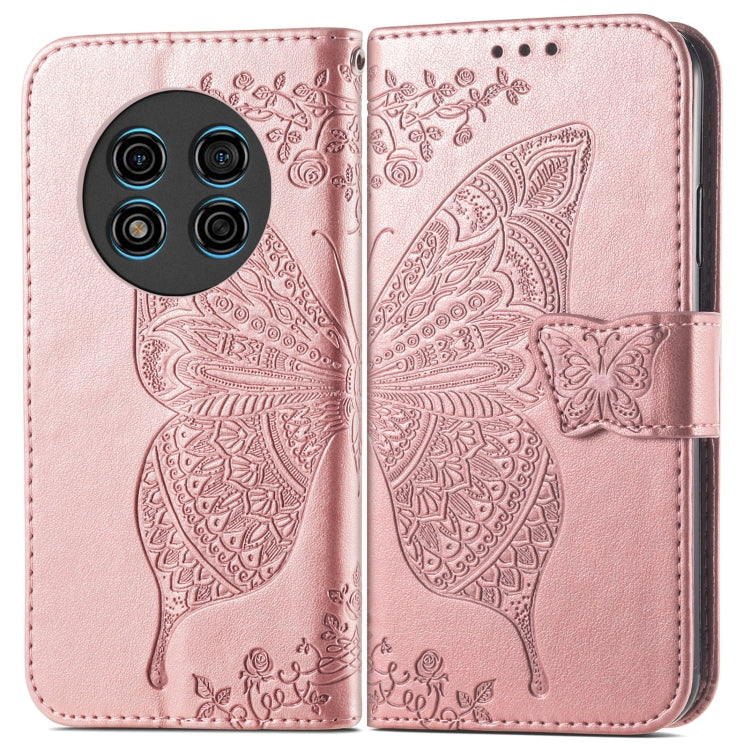 For Ulefone Note 15 Butterfly Love Flower Embossed Leather Phone Case(Rose Gold) - Ulefone Cases by PMC Jewellery | Online Shopping South Africa | PMC Jewellery | Buy Now Pay Later Mobicred