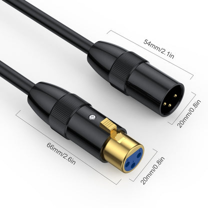 JUNSUNMAY XLR Male to Female Mic Cord 3 Pin Audio Cable Balanced Shielded Cable, Length:1.5m - Microphone Audio Cable & Connector by JUNSUNMAY | Online Shopping South Africa | PMC Jewellery | Buy Now Pay Later Mobicred