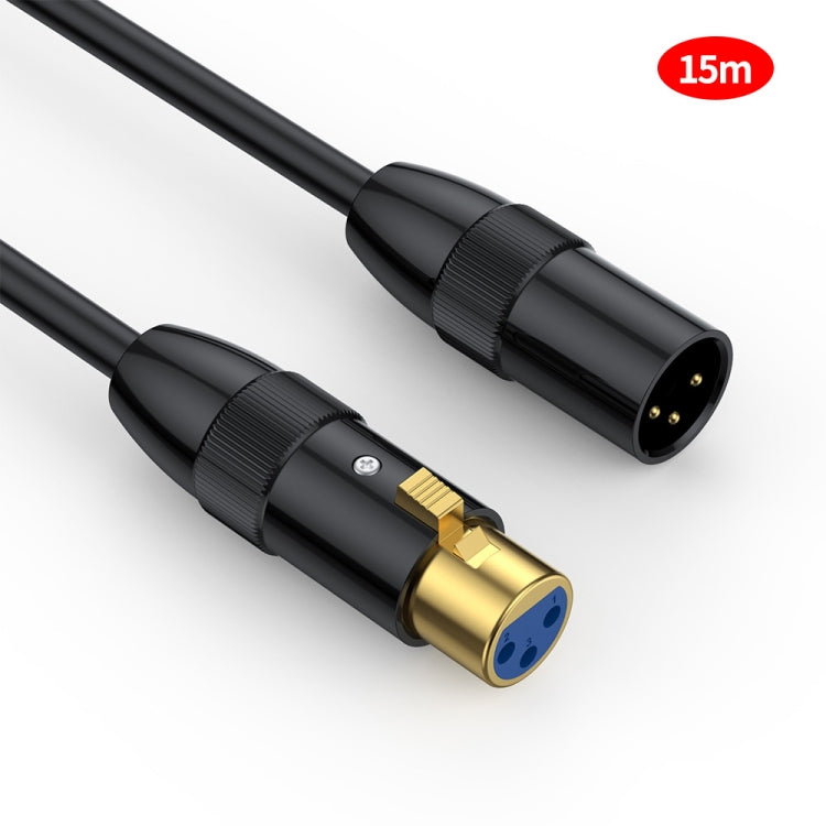 JUNSUNMAY XLR Male to Female Mic Cord 3 Pin Audio Cable Balanced Shielded Cable, Length:15m - Microphone Audio Cable & Connector by JUNSUNMAY | Online Shopping South Africa | PMC Jewellery | Buy Now Pay Later Mobicred